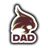 Texas State Bobcats Proud Dad Die Cut Decal 2-Pack