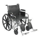 Sentra EC Heavy Duty Wheelchair, Detachable Desk Arms, Elevating Leg Rests, 20 Seat