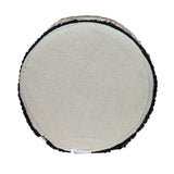 Parkland Collection Guroom Transitional Beige Cotton Wooden Stool