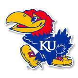 Kansas Jayhawks 4 Inch Vinyl Mascot Decal Sticker 2-Pack