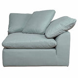 Sunset Trading Contemporary Puff Collection 5Pc Slipcovered Modular L-Shaped Sectional Sofa With Ottoman, Performance Fabric Was