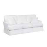 Sunset Trading Ariana Slipcovered Sofa | Stain Resistant Performance Fabric | White