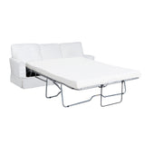Sunset Trading Ariana Slipcovered Sleeper Sofa | Stain Resistant Performance Fabric | White