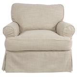 Sunset Trading Horizon Slipcovered T-Cushion Chair | Linen