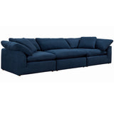 Sunset Trading Contemporary Puff Collection 3Pc Slipcovered Modular Sectional Sofa, Performance Fabric Washable Water-Resistant