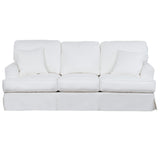 Sunset Trading Ariana Slipcovered Sleeper Sofa | Stain Resistant Performance Fabric | White
