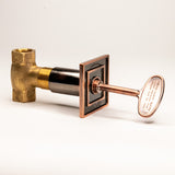 Multi-Turn Straight Valve Kit W/Square Flangeand 3 Key-Antique Brass-82,000 Btu'S