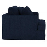 Sunset Trading Newport Slipcovered 52 Wide Chair And A Half | Stain Resistant Performance Fabric | 2 Throw Pillows | Navy Blue