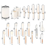 19 sets of kitchen knives with a knife holder, professional high carbon steel stainless steel cooking knife set,holiday gifts