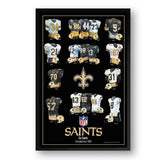 New Orleans Saints Framed Print 10x13 Uniform Heritage