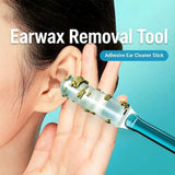 Gentle Ear Wax Cleaner for Sensitive Ears - Sticky Ear Cleaner, Hygienic Disposable Ear Picks with Travel Case, Earwax Removal Tool by