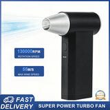 120,000 RPM Electric Turbine Blower, Portable Cordless Hair Dryer, Deep Cleaning Tool for Cars/Electronics/Home