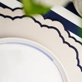 SCARLET WHITE & NAVY BLUE FAUX LEATHER PLACEMAT (Set Of 4)