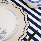 SCARLET WHITE & NAVY BLUE FAUX LEATHER PLACEMAT