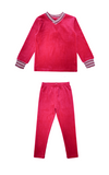 Striped cuff pajamas - velour