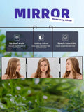 Three-sided mirror 360-degree three-fold hair styling mirror with lighting - a personal use beauty mirror suitable for hair styling