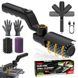 Built-in 4000mAh Rechargeable Battery with 3 Adjustable Speed Modes. The Rotating Cleaning Head Delivers Powerful Scrubbing Force to Remove Burnt Grease, Charred Residue and Food Debris on Grills Without Strenuous Manual Brus