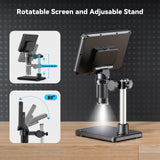 7inch Microscope 1200X 16MP HD Electronic Microscopes Camera Magnifier for Soldering Phone Repair Microscope, Coin, PCB, PC View