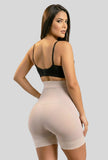 Mid Thigh Hook & Eye High Waist Short