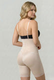 Open Bust Mid-thigh Body Shapewear w/ Flat Front