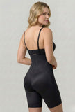 Open Bust Mid-thigh Body Shapewear w/ Flat Front