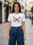 Rainbow Butterfly Premium Crewneck T-shirt