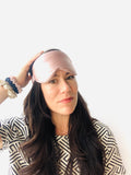 PURE SOL. Silk Sleep Eye Mask - Mauve