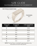 Rectangle Signet Rings (Oxidized)