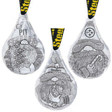 Pittsburgh Steelers 3-Piece Gridiron Gnomes Ornament Set