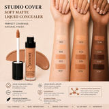 SYDONI STUDIO COVER SOFT MATTE LIQUID CONCEALER – Flawless Coverage, Seamless Finish 0.35 OZ.
