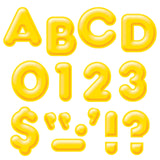 Yellow 4 3-D Uppercase Ready Letters