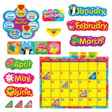 Wipe-Off Stars n Swirls Calendar (Cling) Bulletin Board Set