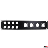 Prox T-P2-4X8 2 Unit Unloaded Patch Panel For 8 Xlr And 4 Nl4 Speak Twist Or Nac3 Power Connection
