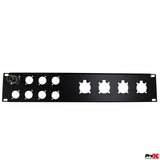 Prox T-P2-4X8 2 Unit Unloaded Patch Panel For 8 Xlr And 4 Nl4 Speak Twist Or Nac3 Power Connection