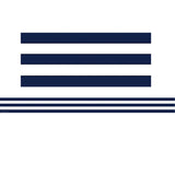 Navy Blue and White Stripes Straight Border Trim