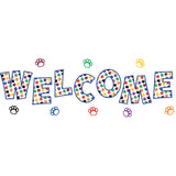 Paw Prints Welcome Bulletin Board Set