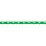 Green Polka Dots Scalloped Border Trim