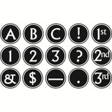Circle Letters, Big, Bold, Black & White