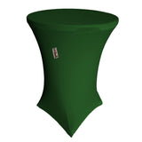La Linen Round Spandex Cover For Bar High Cocktail Table, 36-Inch Round 42-Inch High, Green Emerald