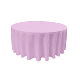 La Linen Polyester Poplin Tablecloth 120-Inches Round, Lilac