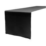 La Linen Polyester Poplin Table Runner 14 By 108-Inch, Black