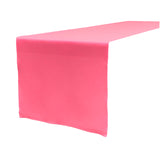 La Linen Polyester Poplin Table Runner 14 By 108-Inch, Hot Pink