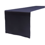 La Linen Polyester Poplin Table Runner 14 By 108-Inch, Navy Blue