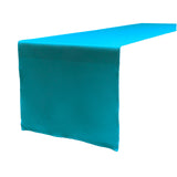 La Linen Polyester Poplin Table Runner 14 By 108-Inch, Dark Turquoise