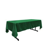 La Linen Polyester Poplin Rectangular Tablecloth, 60 By 102-Inch, Emerald Green
