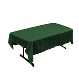La Linen Polyester Poplin 60 By 84-Inch Rectangular Tablecloth, Green Hunter