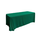 La Linen Polyester Poplin Rectangular Tablecloth 90 By 132-Inch, Teal