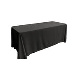 La Linen Polyester Poplin Rectangular Tablecloth 90 By 156-Inch, Black