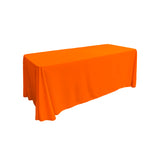 La Linen Polyester Poplin Rectangular Tablecloth 90 By 156-Inch, Orange