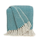 Parkland Collection Isla Transitional Blue Handloomed 52 X 67 Cottonthrow